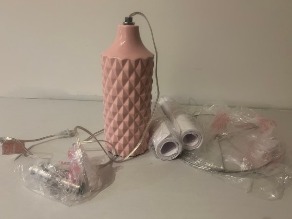 Modern Pink Ceramic Table Lamp (Willoughby)